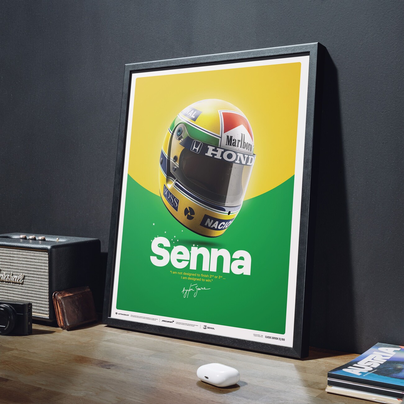 Art Print Ayrton Senna Helmet San Marino Gp Posters Wall