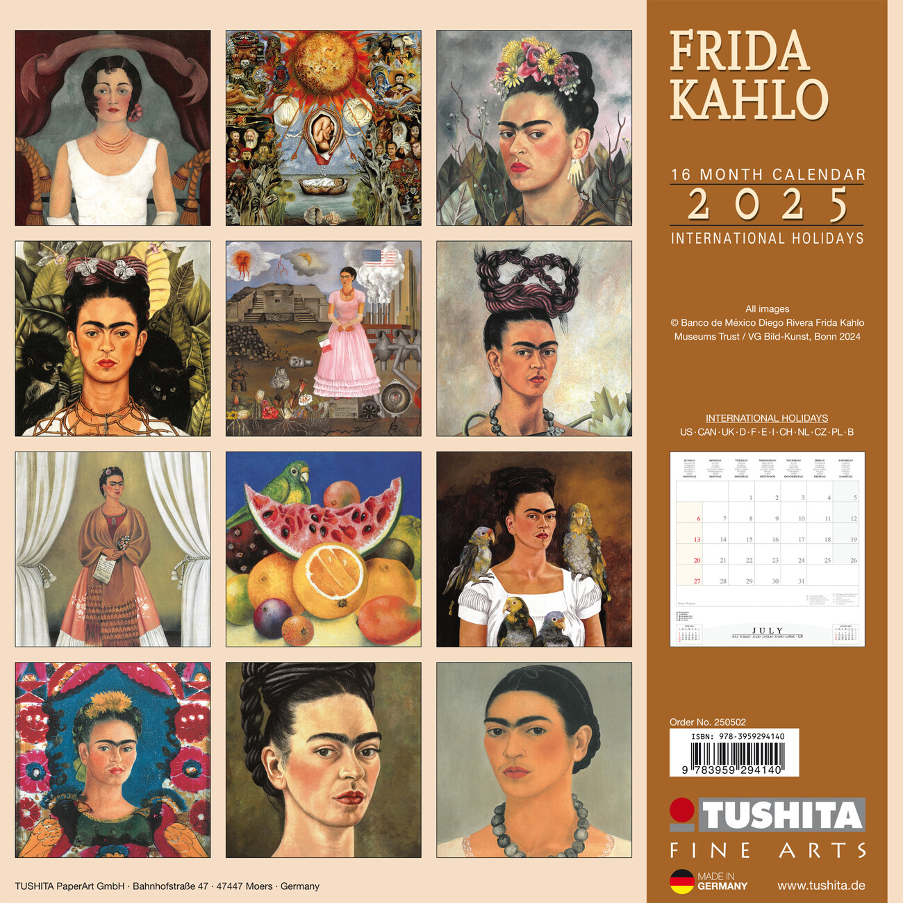 Frida Kahlo Wall Calendars Buy At Abposters