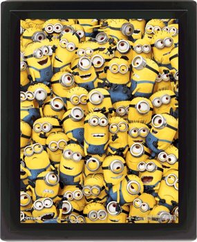 minions many despicable poster framed cm gif 3d