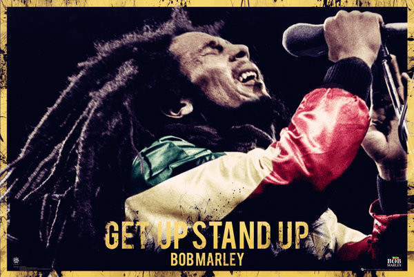 ... Posters > Affiches par couleurs > noir > BOB MARLEY - get up stand up