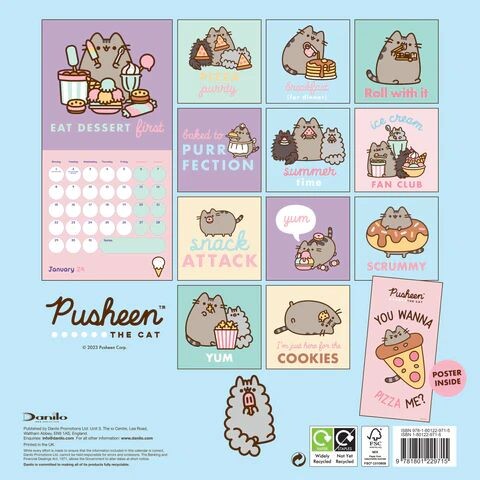 Pusheen Calend Rios De Parede Compre Em Europosters