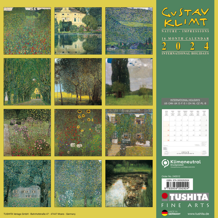 Gustav Klimt Nature Wall Calendars 2024 Buy At Abposters