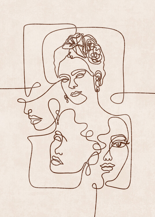 Wall Art Print Emel Tunaboylu Line Art Portraits Europosters