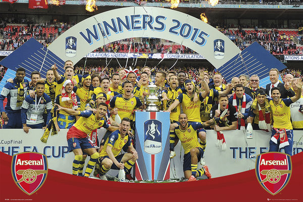 arsenal fc fa cup winners 14 15 poster sold at europosters arsenal fc fa cup winners 14 15 poster sold at europosters