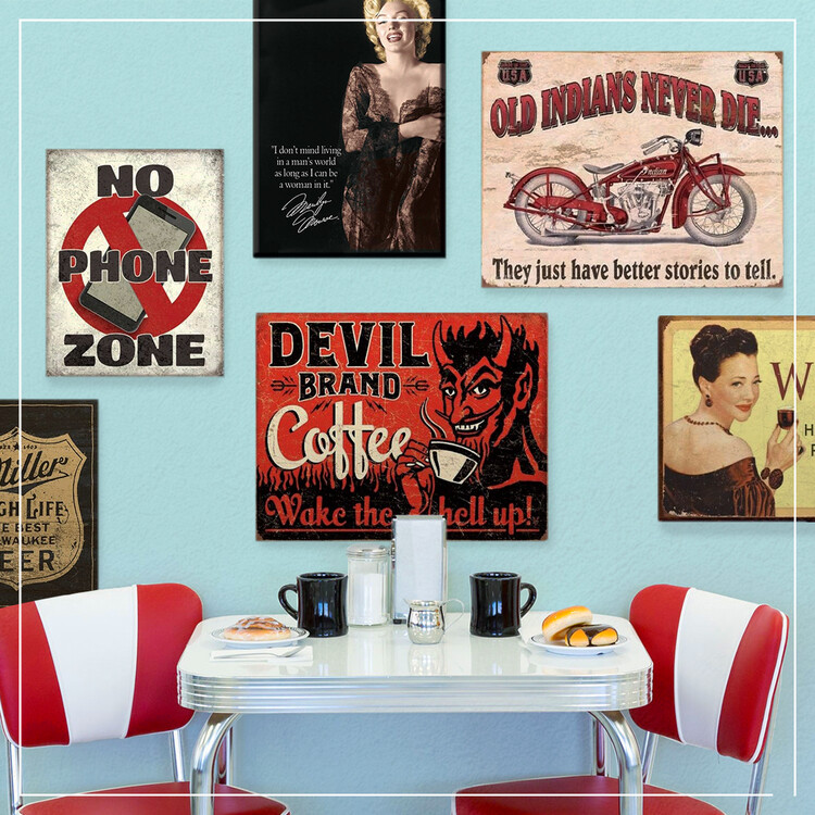 Rock n Roll  Collectible retro metal signs for your wall
