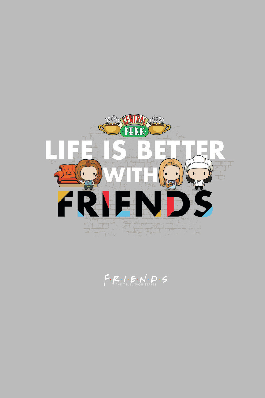 Poster Friends - Life is better | Wall Art | 3+1 FREE | Abposters.com, image size:867x1300