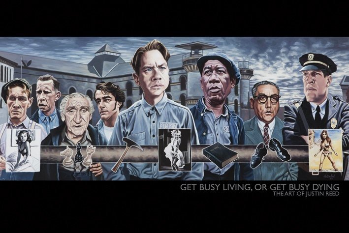 Poster The art of Justin Reed - get busy living,or get busy dying