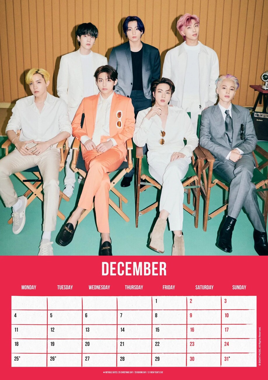 BTS   Wall Calendars 2024 | Buy At Abposterscom