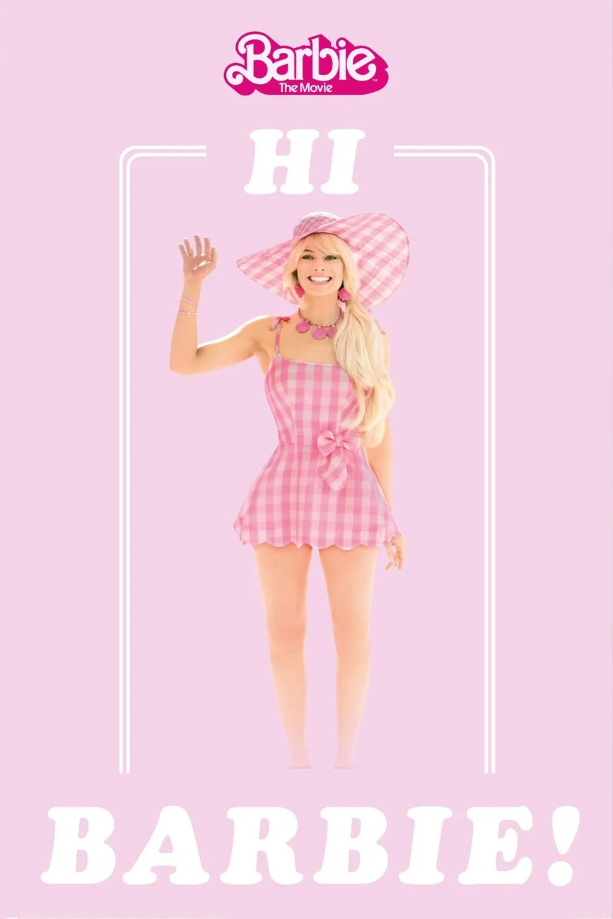Poster Barbie Movie Hi Barbie Wall Art 3+1 FREE Europosters