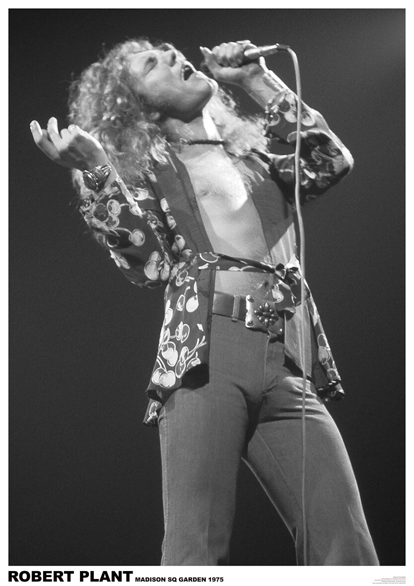 Poster Led Zeppelin Robert Plant March 1975 (colour)