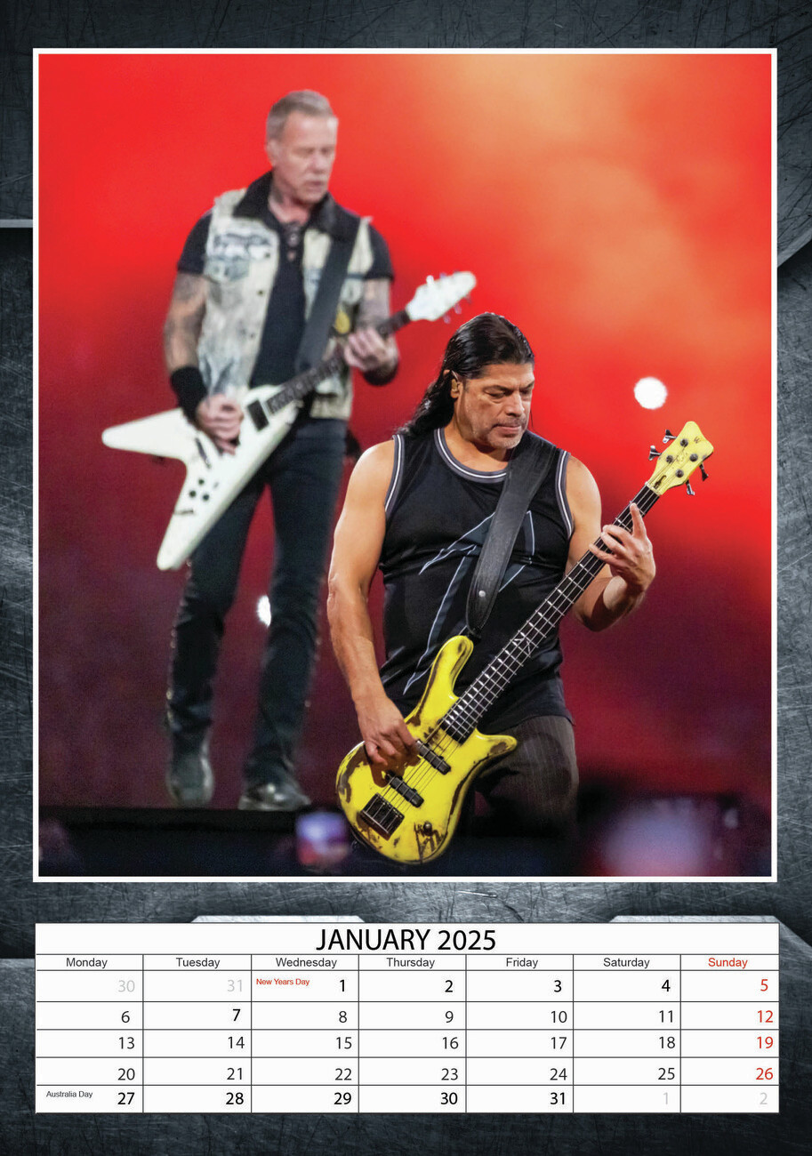 Metallica Wall Calendars 2025 Buy at