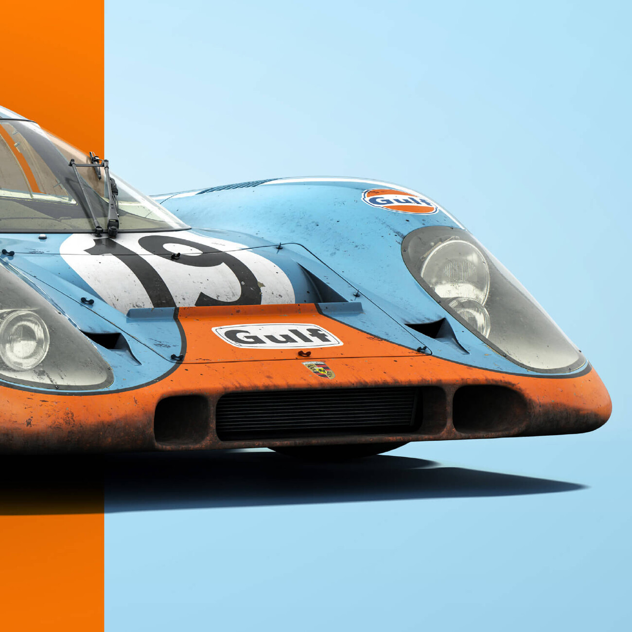 Art Print Porsche 917 - Gulf - 24h Le Mans - 1971 - Limited Poster