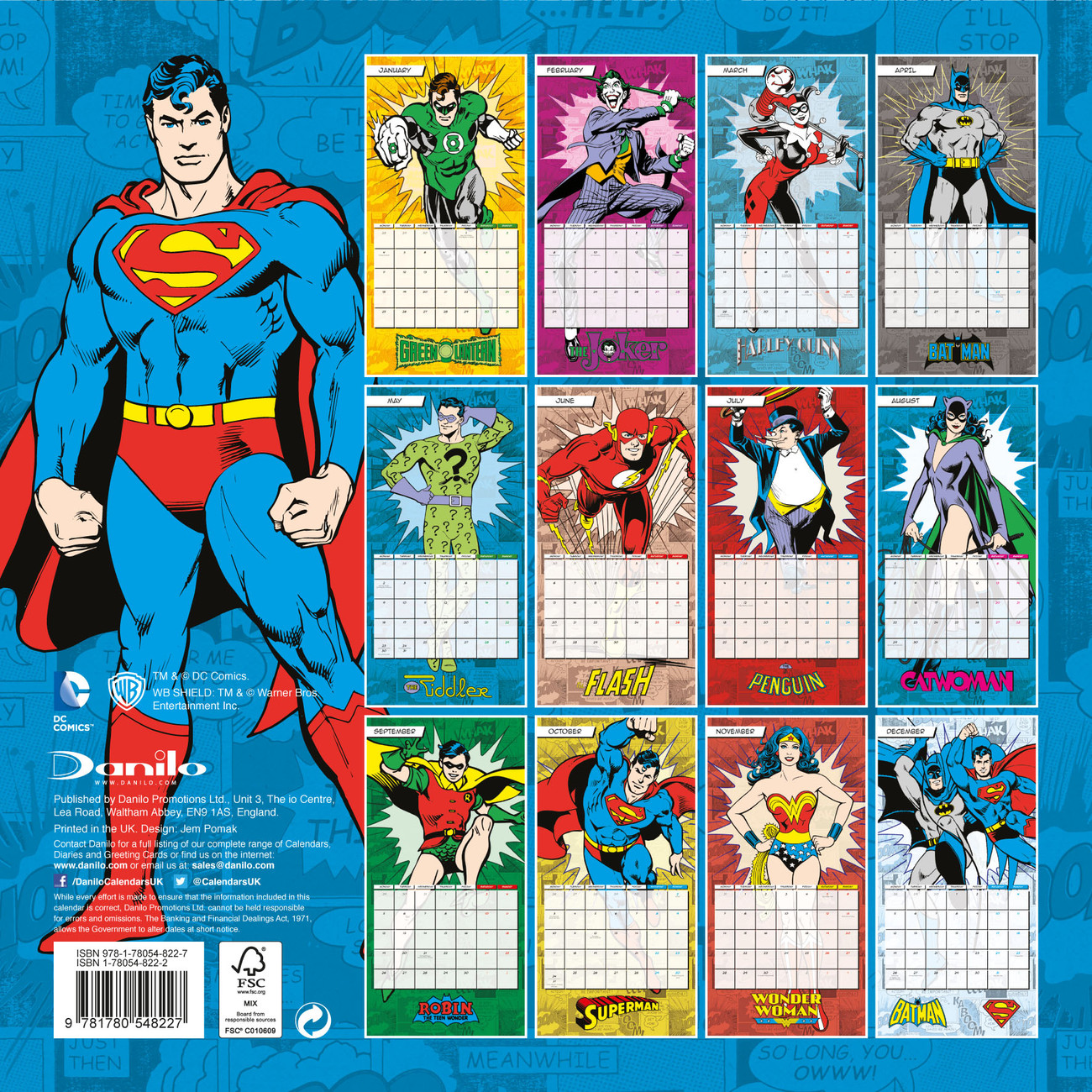 DC Comics Calendars 2018 on EuroPosters