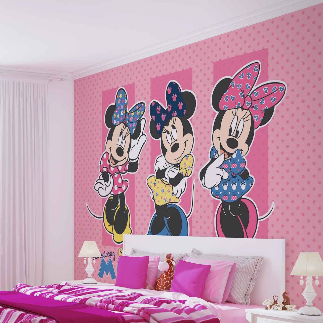Disney Minnie Mouse Wall Paper Mural | Buy at EuroPosters, image size:1300x1300