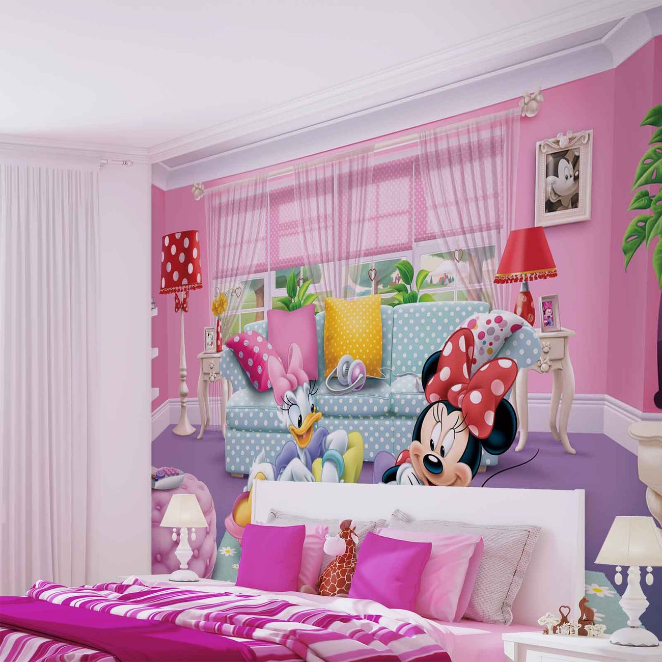 Disney Minnie Mouse Wall Paper Mural | Buy at EuroPosters, image size:1300x1300