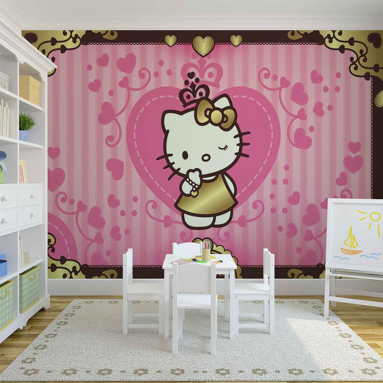 Hello Kitty Wallpaper Mural, image size:1300x1300