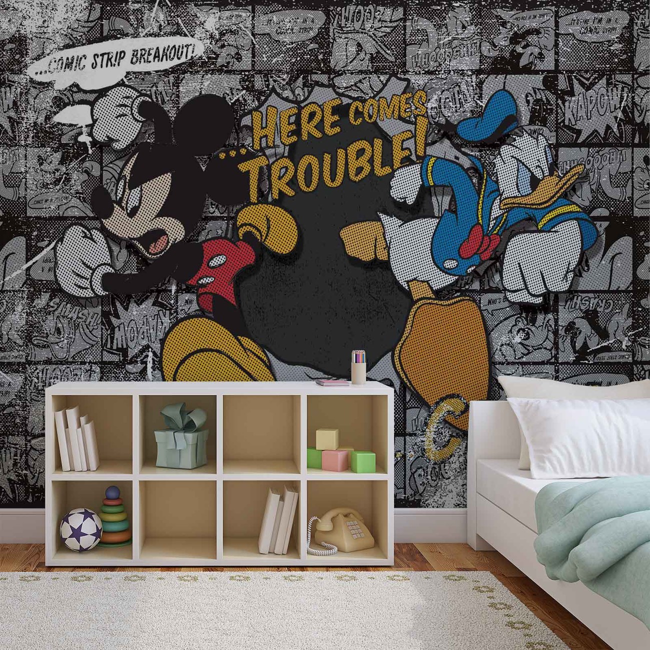 Disney Mickey Mouse Wall Paper Mural | Buy at EuroPosters, image size:1300x1300