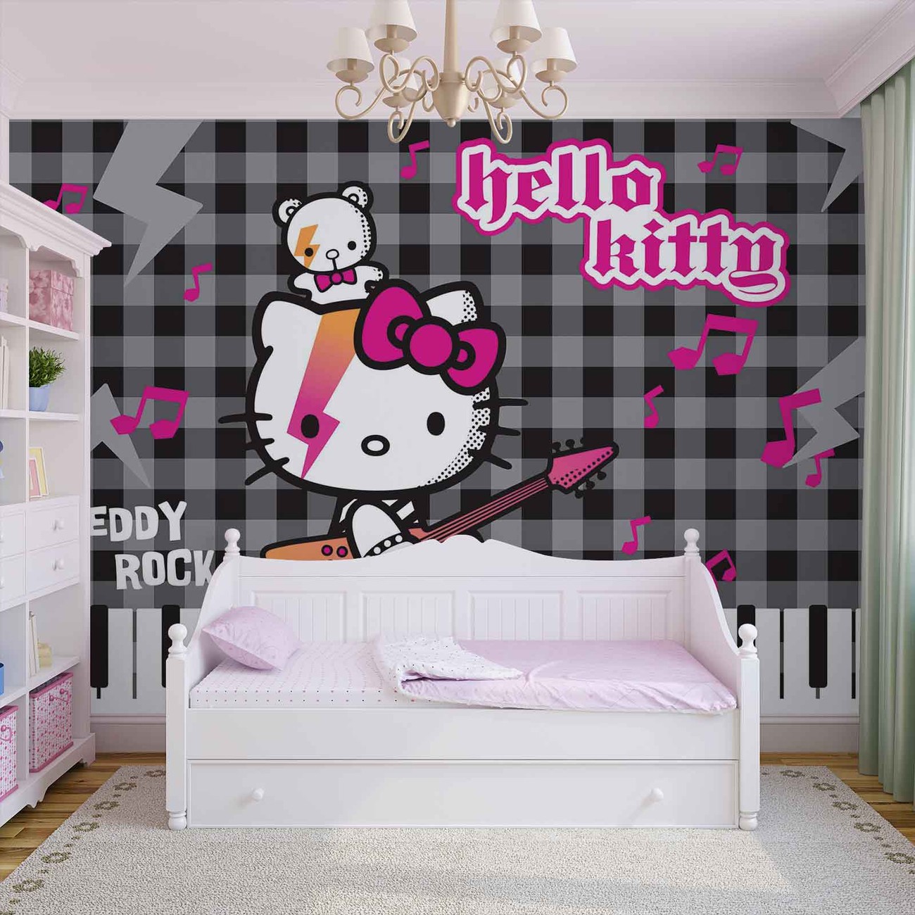 Hello Kitty Wall Paper Mural | Buy at EuroPosters, image size:1300x1300