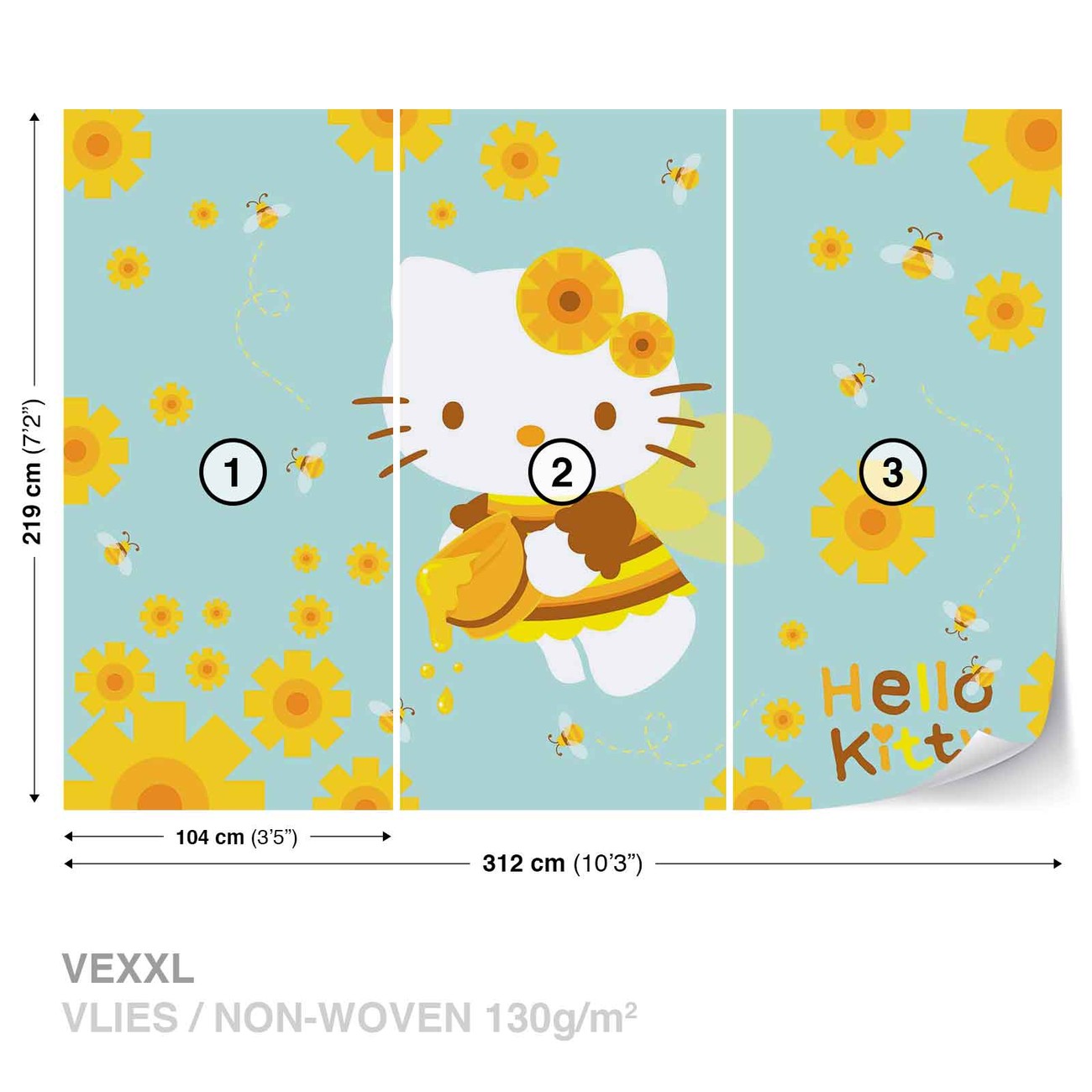 Hello Kitty Wall Paper Mural | Buy at EuroPosters