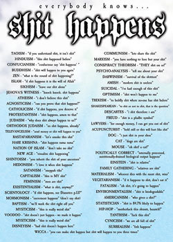 Poster Shit happens | Wall Art | 3+1 FREE | Europosters