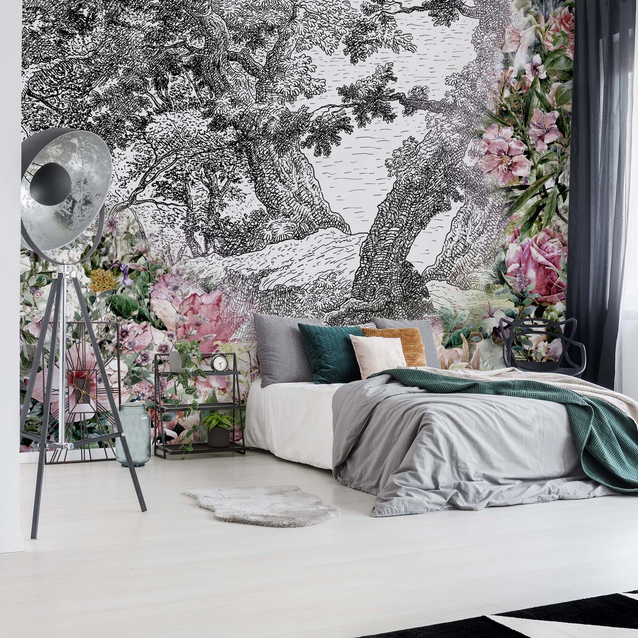 Vintage Floral Design Wall Paper Mural | Buy at EuroPosters