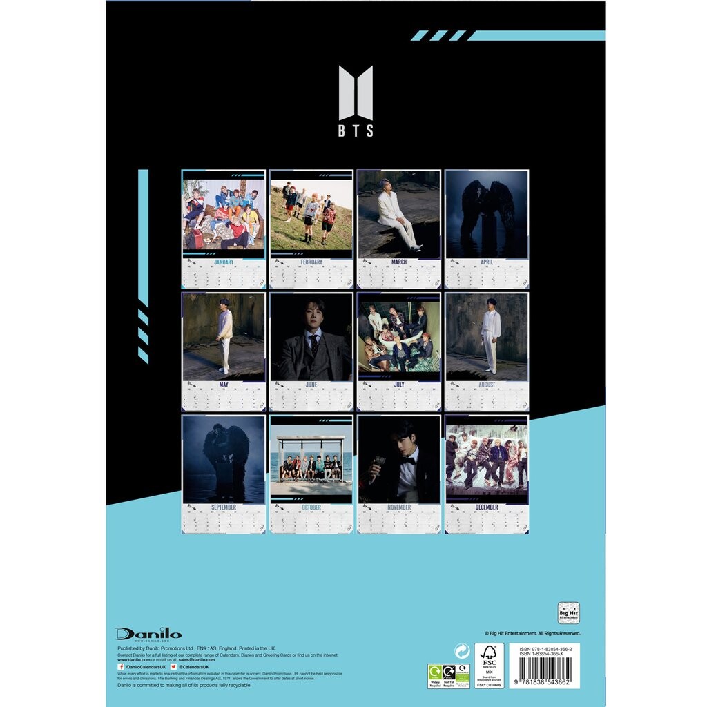 BTS歴代wallカレンダー BTS 2025 Wall Calendar - Calendars.com