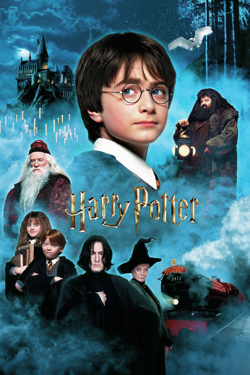 Quadro decorativo A4 Filme Harry Potter e a Pedra Filosofal no