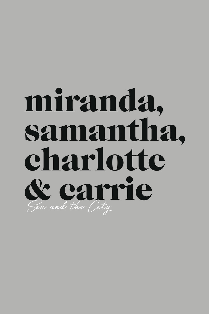 Wall Art Print Sex and The City - Names | Gifts & Merchandise | Europosters