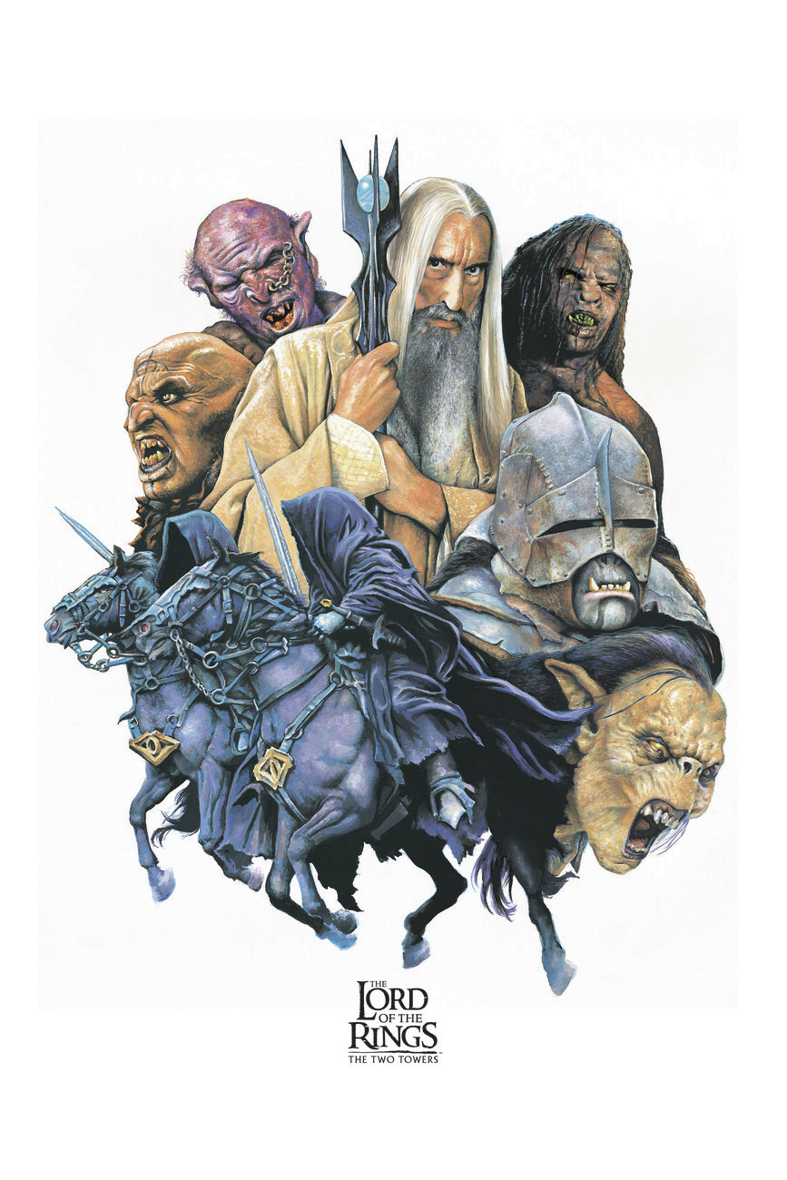 The Fellowship illustration Wall Art Movie ART PRINT Lord of the Rings Gift