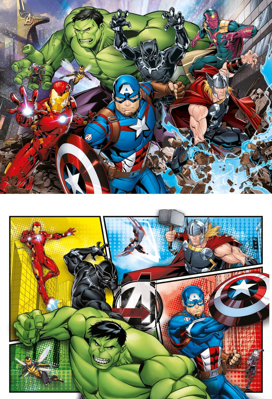 Supercolor Puzzle-The Avengers-2 x 60 piéces Clementoni 21605