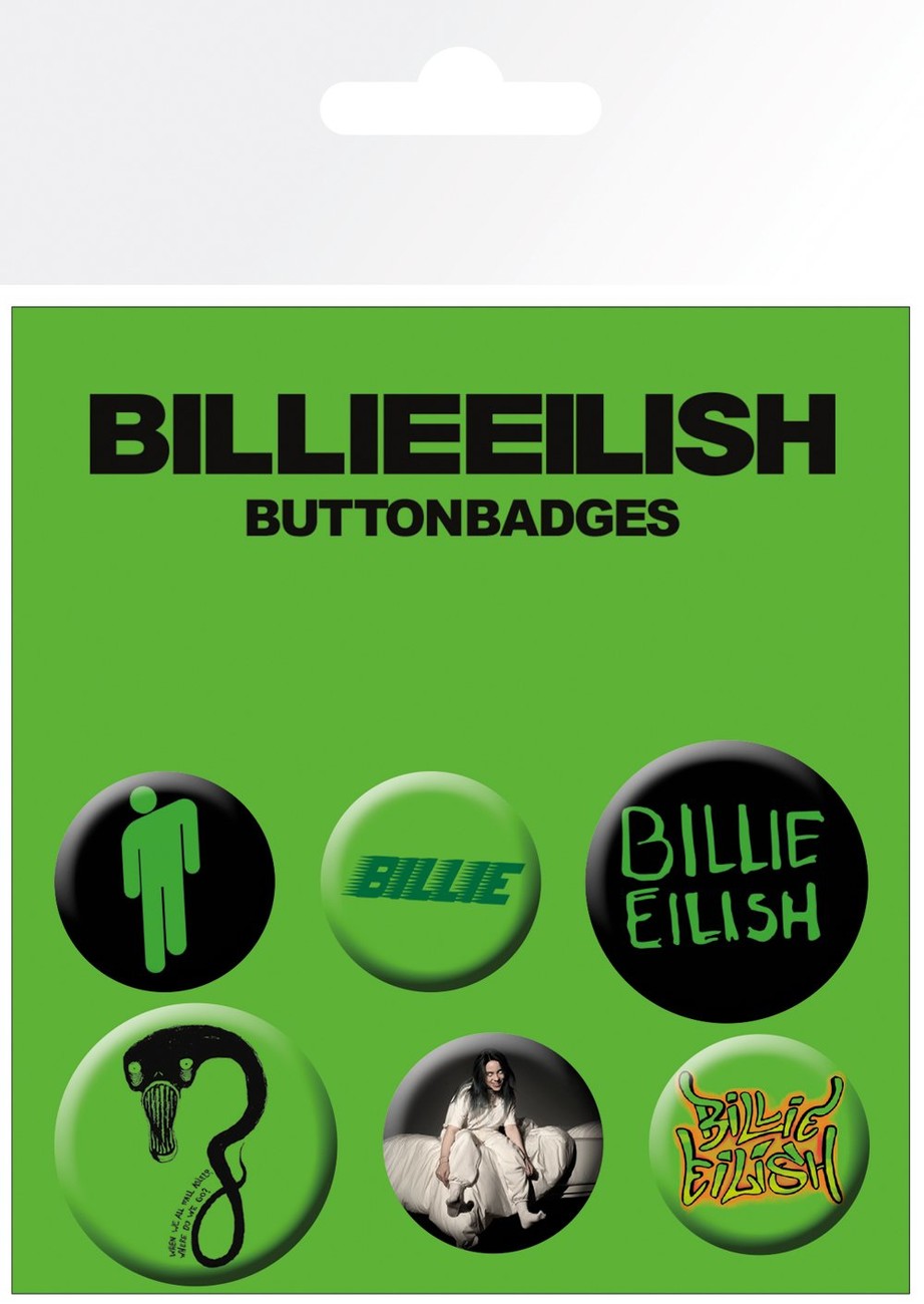 empireposter Billie Eilish Mix 6 Ansteck Buttons f/ür Fans Gr/ö/ße je 25//32 mm /Ø