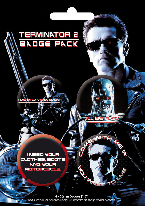 GB Posters Terminator 2 badgepack 