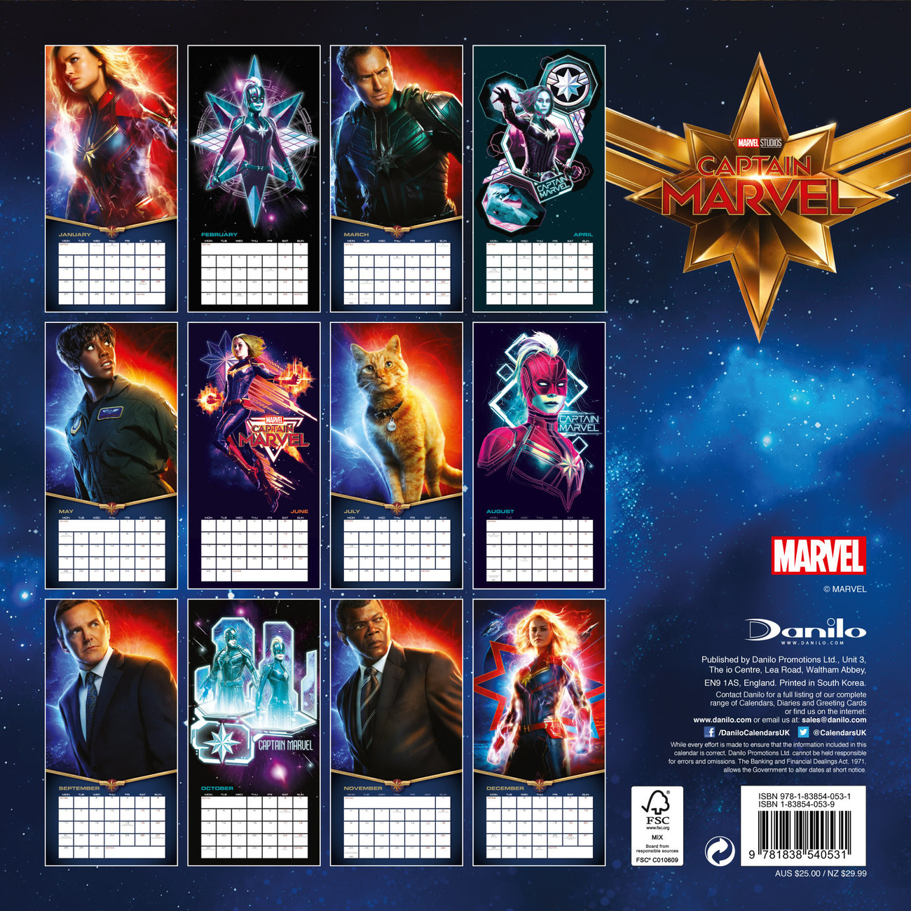 Captain Marvel Calendars 2021 on UKposters/UKposters