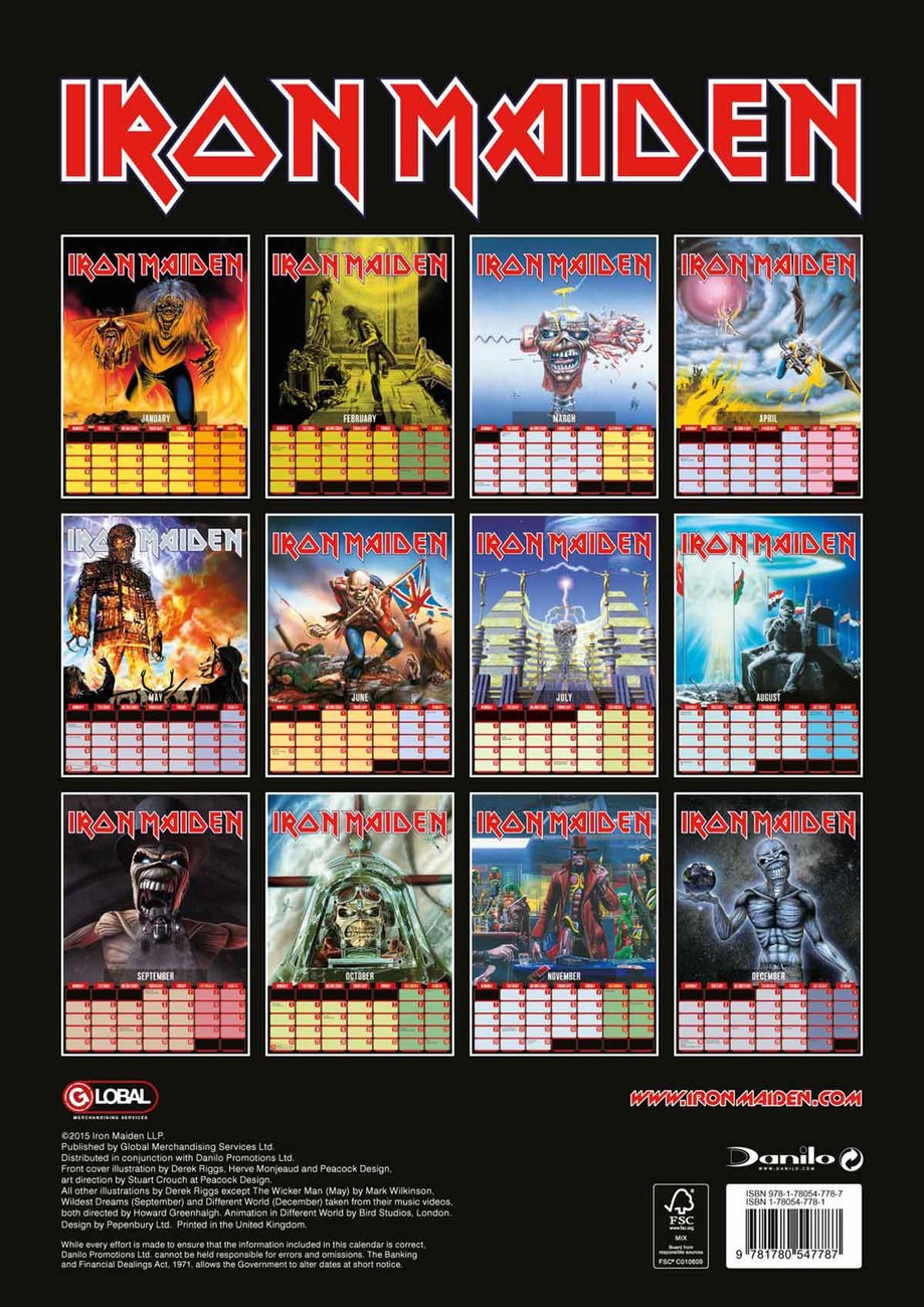 Iron Maiden Calendars 2021 on UKposters/UKposters
