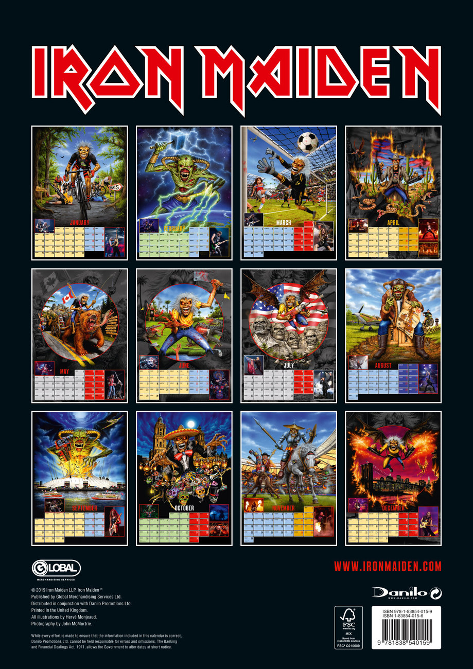 Iron Maiden Calendars 2021 on UKposters/UKposters