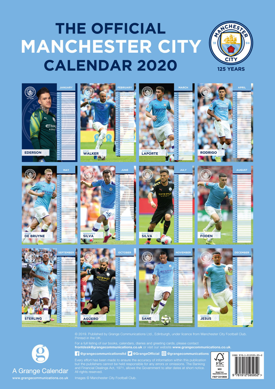 Manchester City FC Calendars 2021 on UKposters/EuroPosters