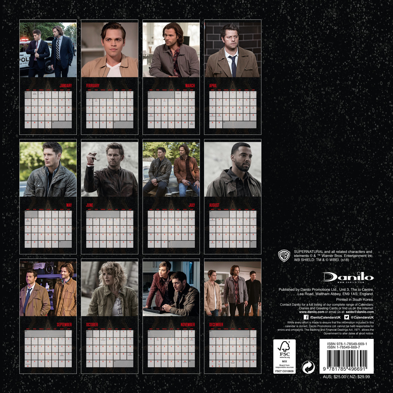 Supernatural 2021 Calendar Calendar Page