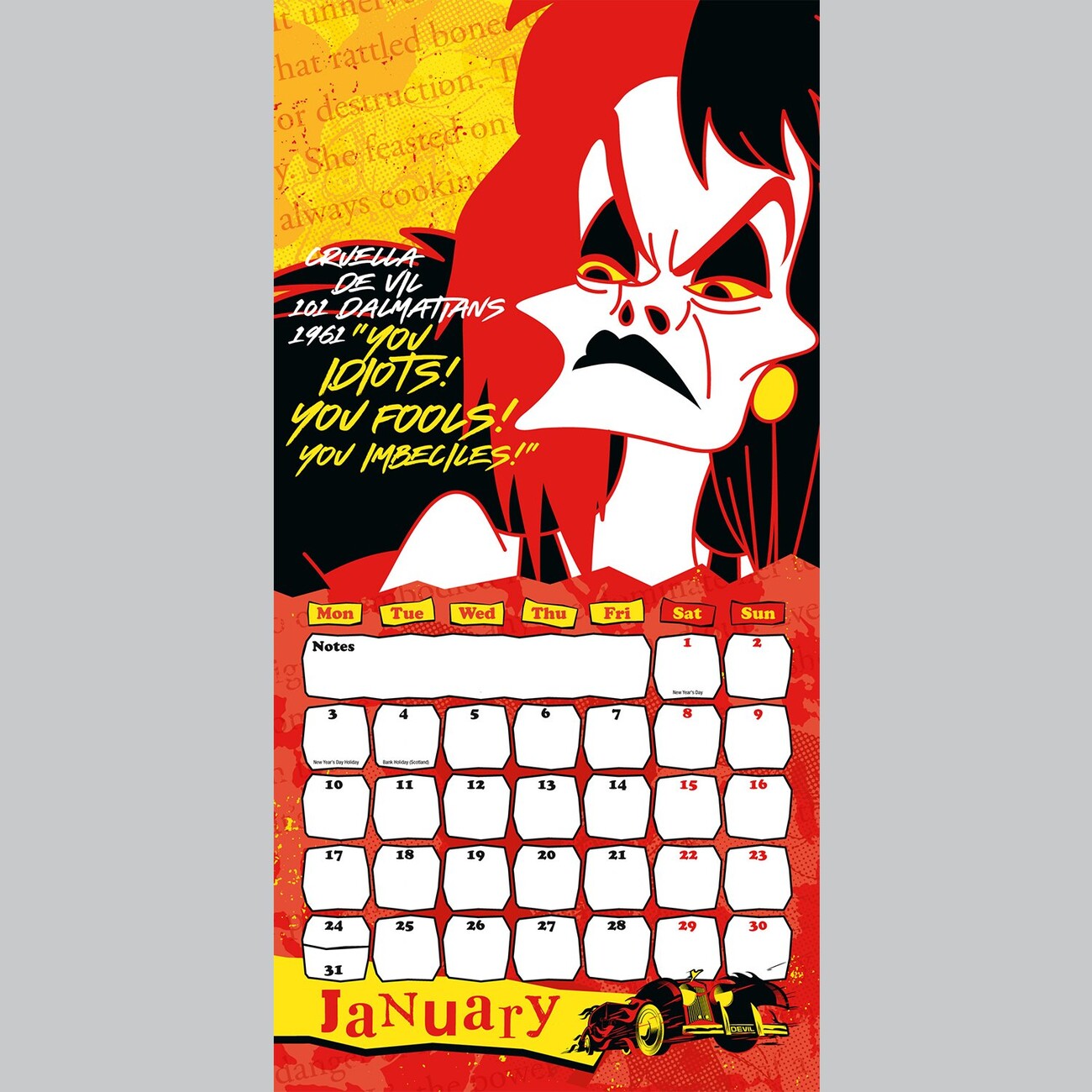 Disney Villains Calendários de parede 2024 Compre em Europosters