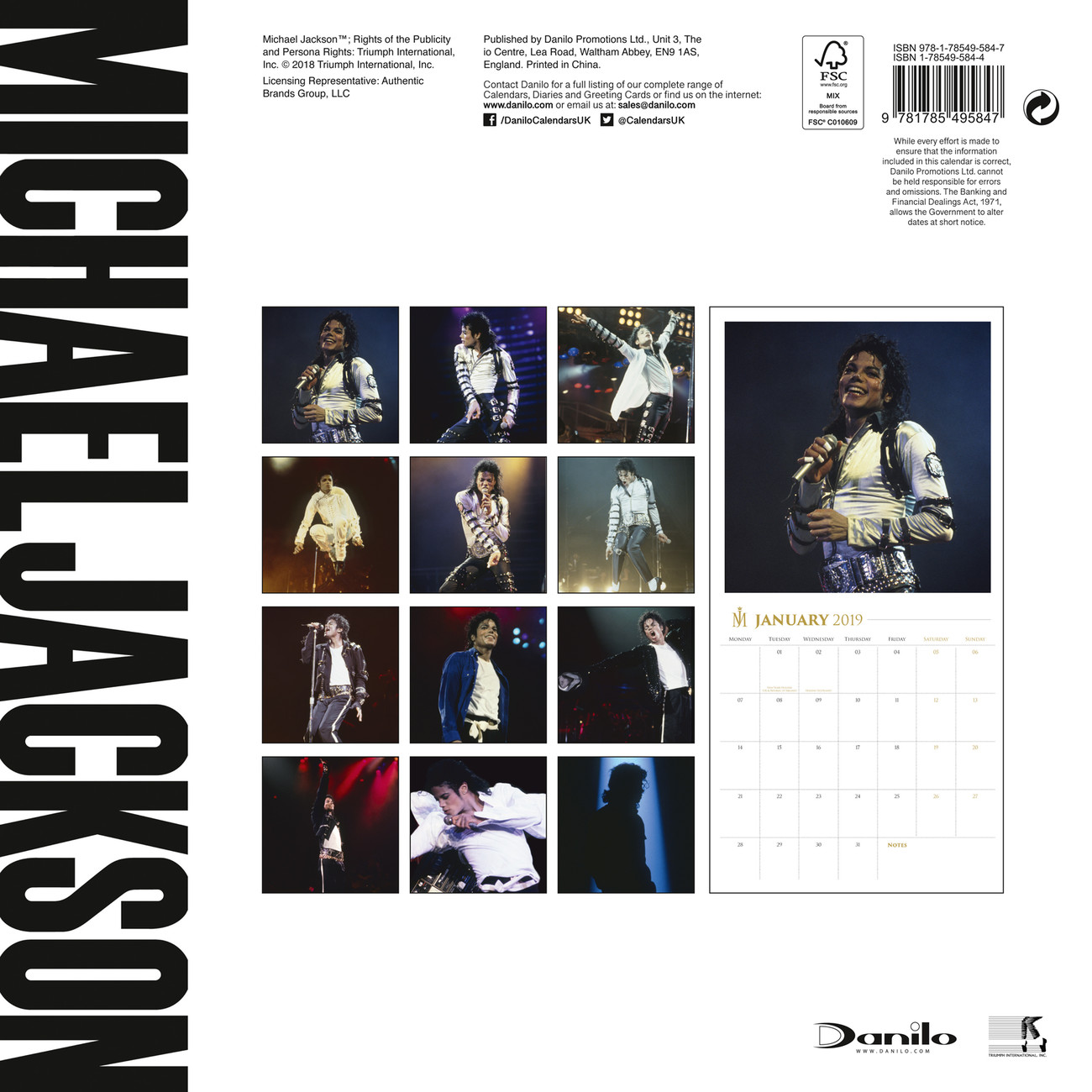Michael Jackson Calendários de parede 2024 Compre em Europosters