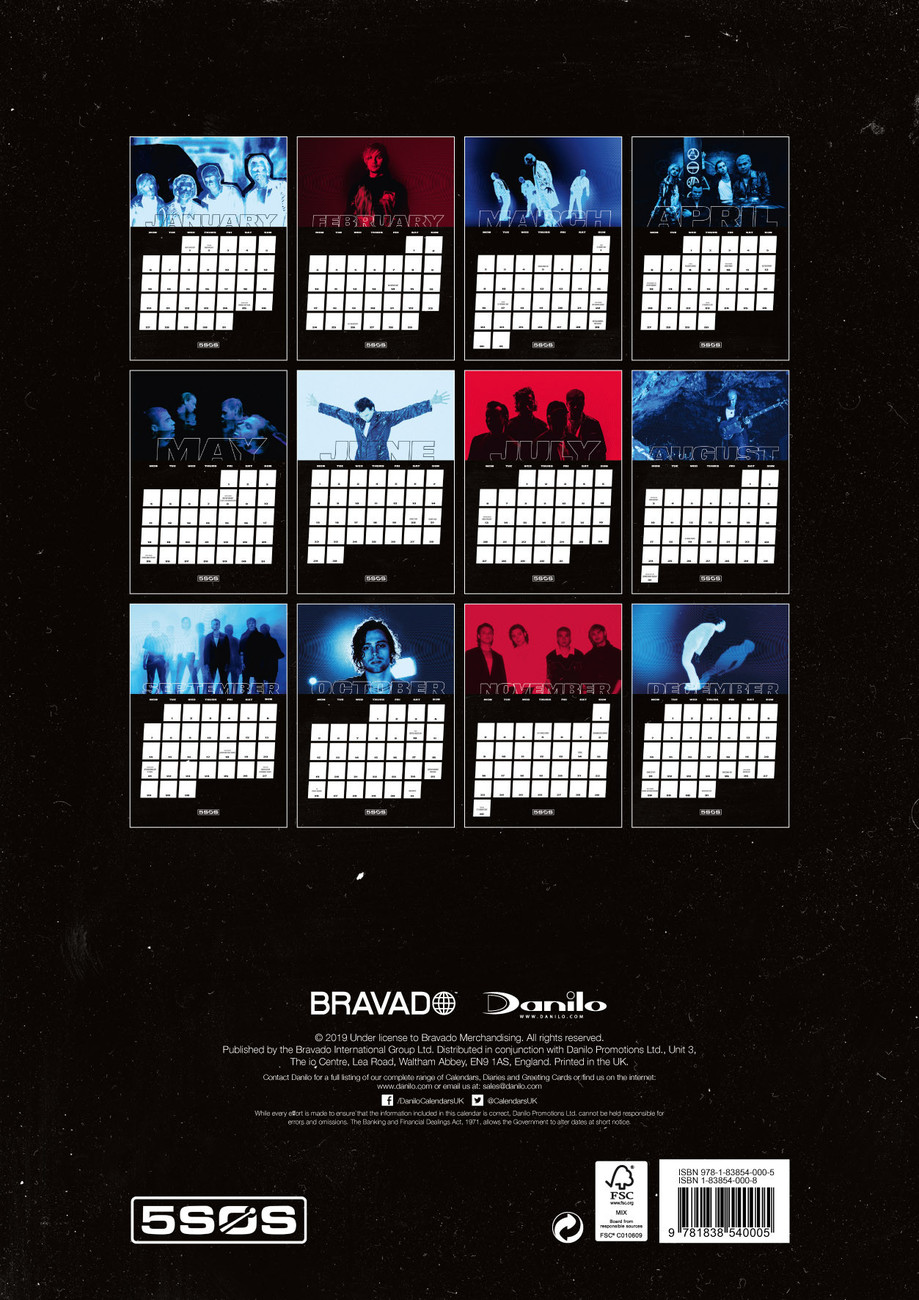 5 Seconds Of Summer - Wall Calendars 2022 | Large selection 5 Seconds Of Summer - Wall Calendars 2022 | Large selection