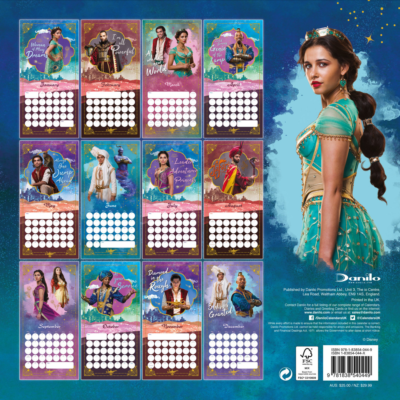 Aladdin Wall Calendars 2024 Buy at