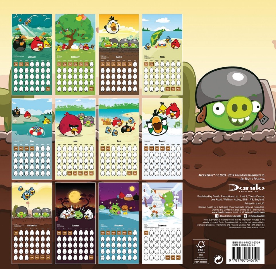 Angry Birds Wall Calendars 2015 Buy at Europosters