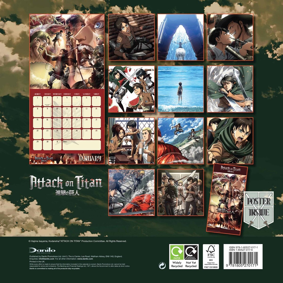 Attack On Titan Wall Calendars 2024 Buy At Abposters Com   Attack On Titan I191882 