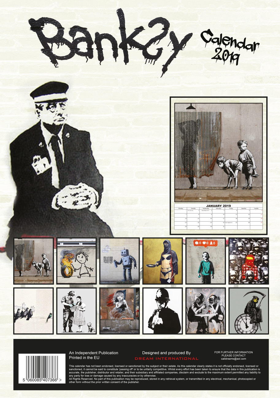 Banksy Wall Calendars 2019 Large selection