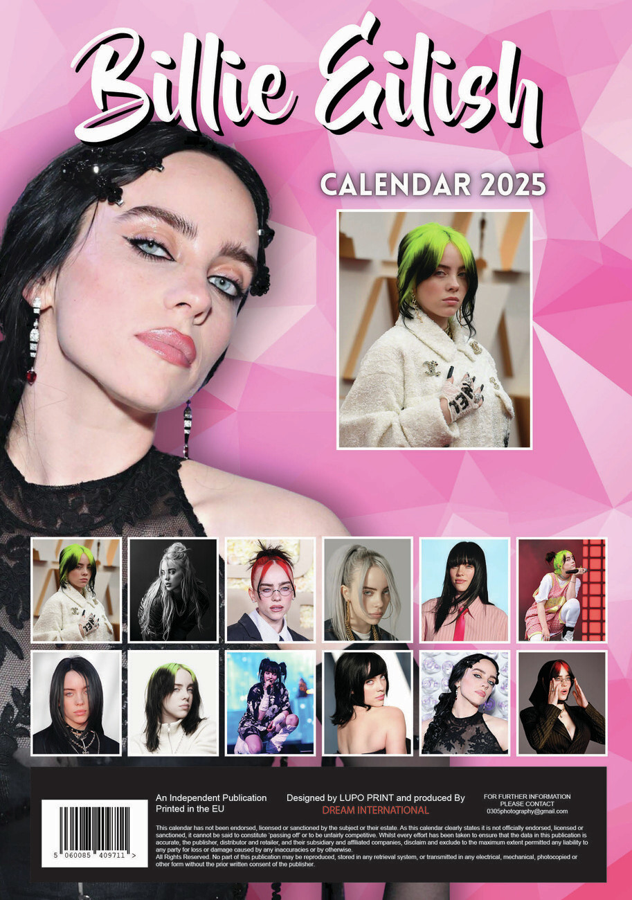 Billie Eilish Wall Calendars 2025 Buy at Europosters