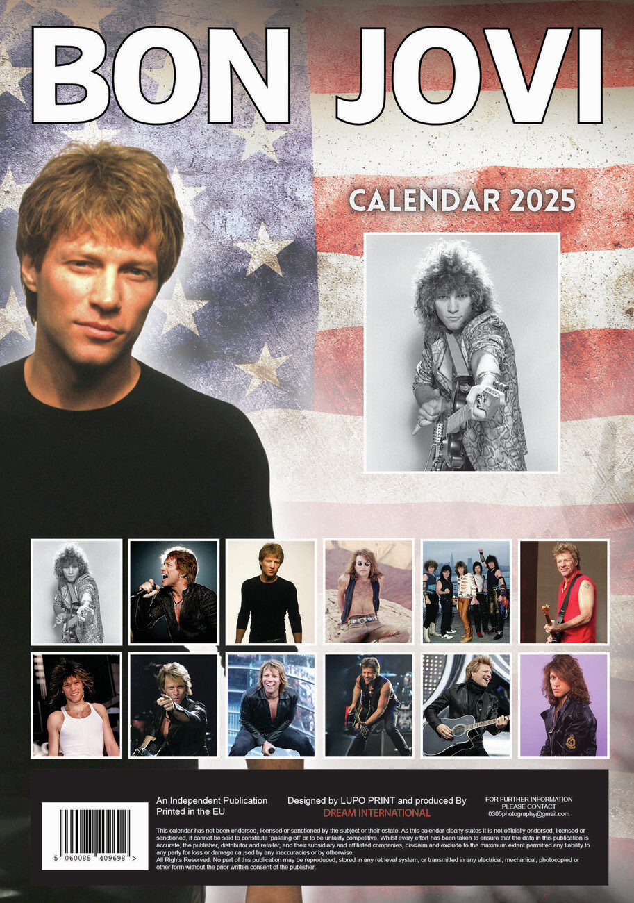 Bon Jovi Wall Calendars 2025 Buy at Europosters