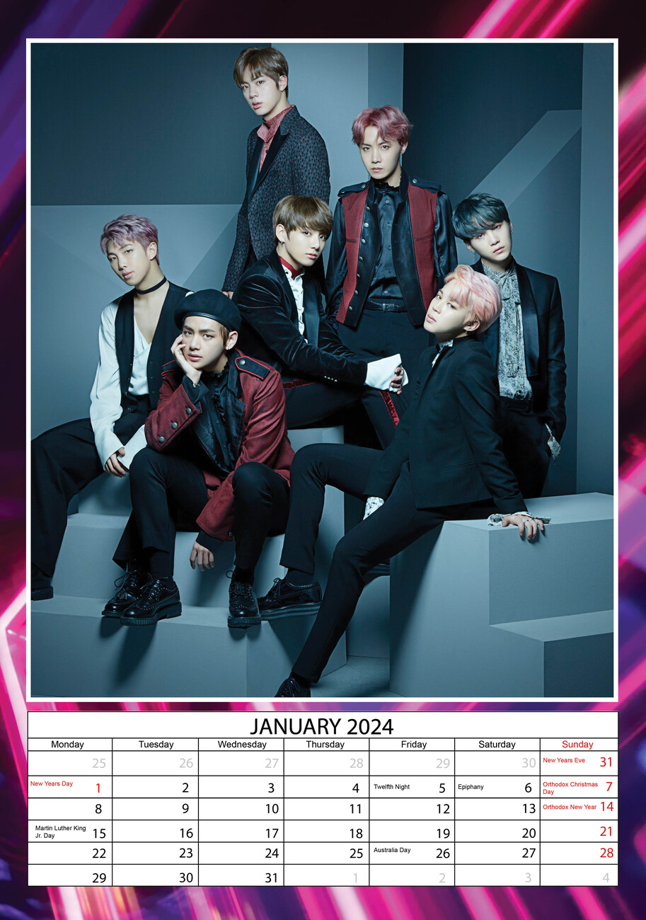 BTS Wall Calendars 2024 Buy at