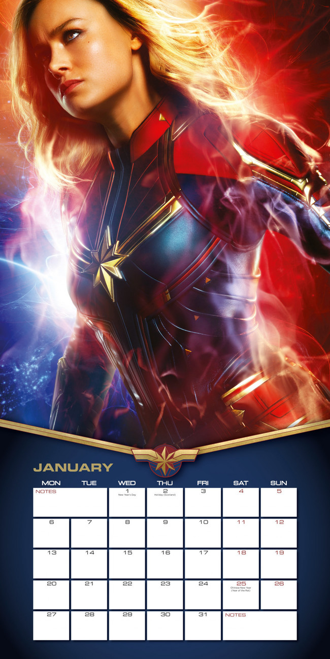 Captain Marvel Wall Calendars 2022 Large selection