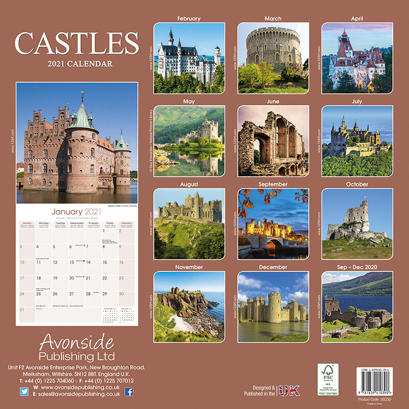 Castles - Wall Calendars 2021 | Buy at Europosters