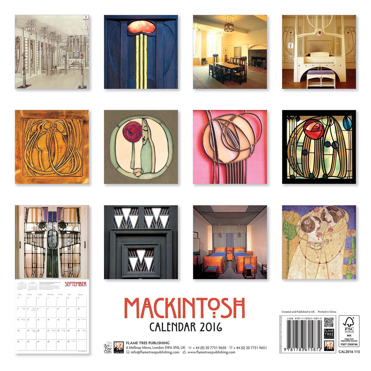 Charles Rennie Mackintosh Calendar - Karla Marline